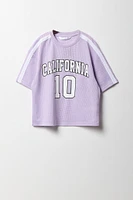 Girls Active City Graphic Mesh Oversized T-Shirt
