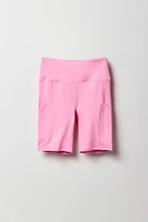 Girls Biker Shorts with Pockets