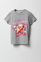 T-shirt à imprimé Soft Puppy pour filles