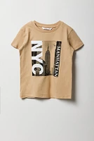 T-shirt à imprimé Manhattan NYC pour fille