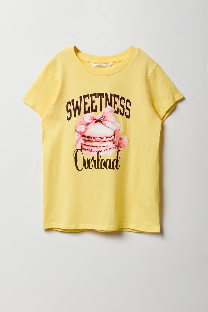 T-shirt à imprimé Sweetness Overload pour fille