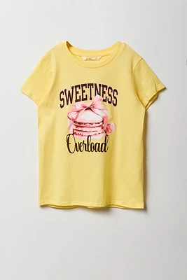 T-shirt à imprimé Sweetness Overload pour fille
