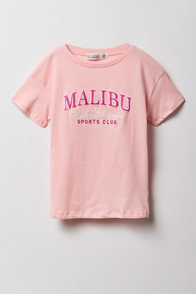 Girls Malibu Sports Club Embroidered T-Shirt