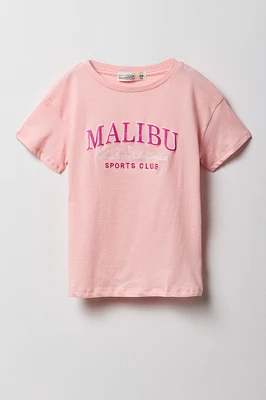 Girls Malibu Sports Club Embroidered T-Shirt
