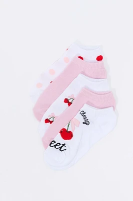 Girls Trendy Ankle Socks (5 Pack)