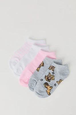 Girls Trendy Ankle Socks (5 Pack)