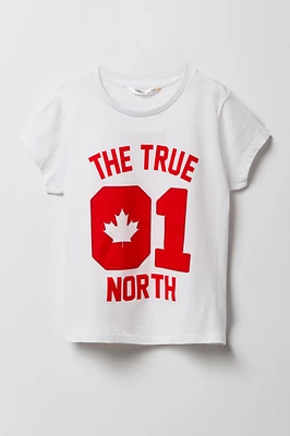 T-shirt à imprimé The True North Canada pour filles