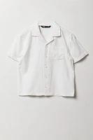 Boys Collared Boxy Button-Up Top