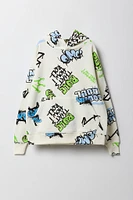 Kids Graffiti Print Fleece Hoodie