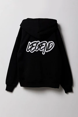 Kids Legend Embroidered Zip-Up Fleece Hoodie