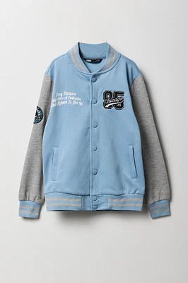 Blouson de style universitaire en molleton avec imprimé City pour enfants