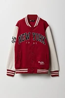 Blouson de style universitaire en molleton avec imprimé City pour enfants