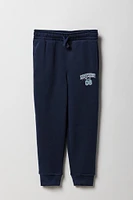 Jogger en molleton imprimé avec motif brodé pour enfants