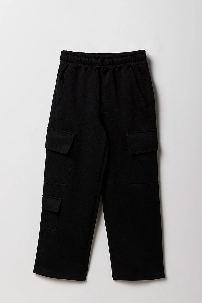Pantalon d'entraînement cargo en molletton pour garçon