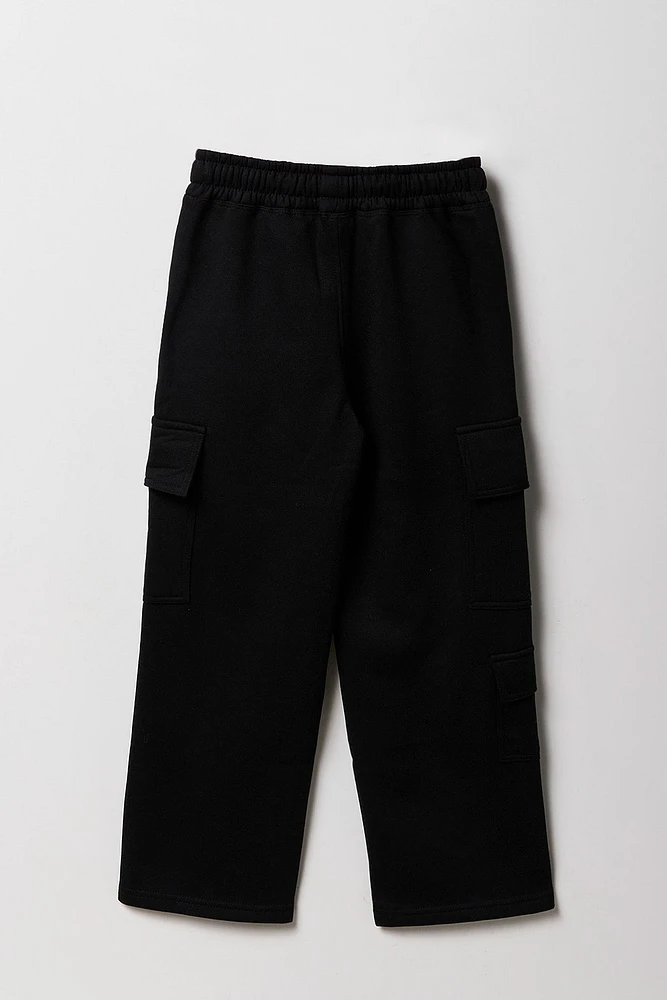Pantalon d'entraînement cargo en molletton pour garçon