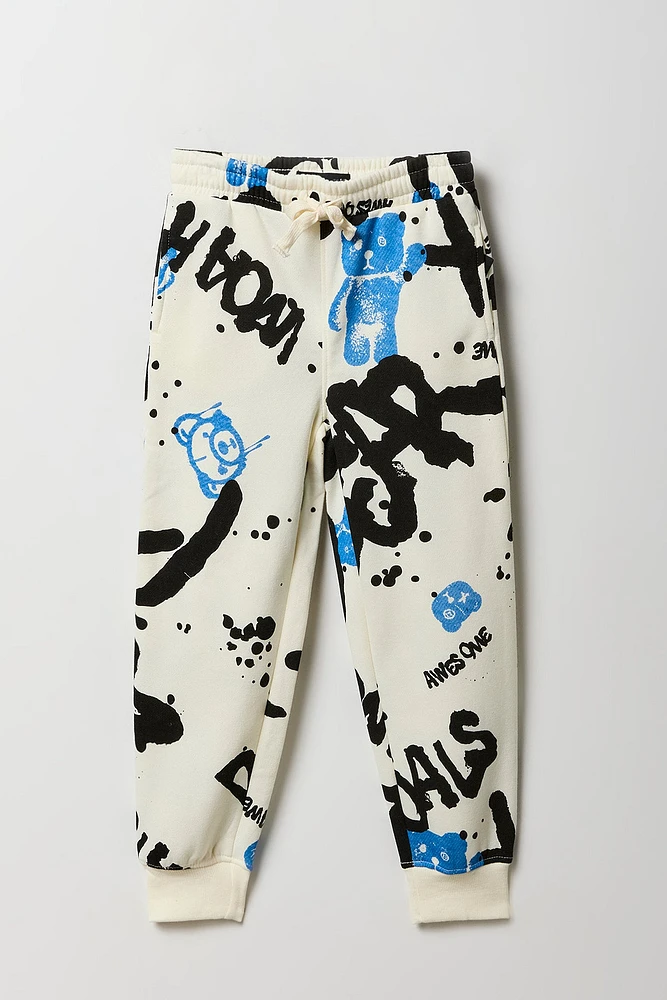 Kids Graffiti Print Jogger