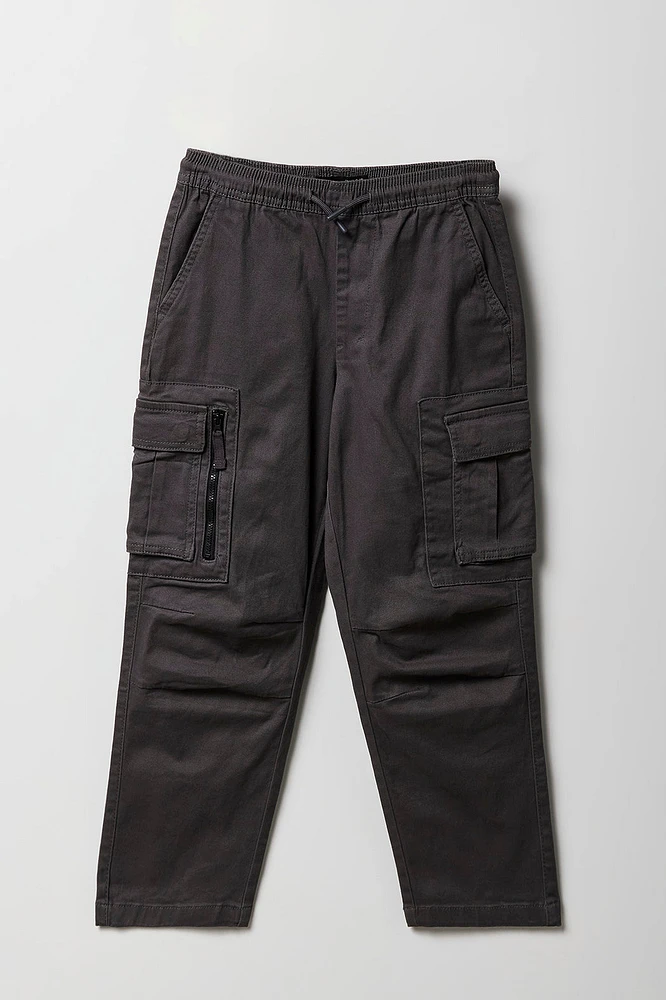 Pantalon cargo avec poche à glissière pour garçons