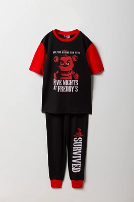 Ensemble pyjama avec t-shirt et jogger à imprimé Five Nights at Freddy's pour garçon