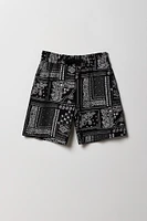 Boys Bandana Print Fleece Short