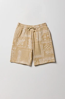 Short en molleton avec motif bandana pour garçon
