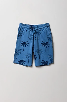 Boys Tropical Print Fleece Short