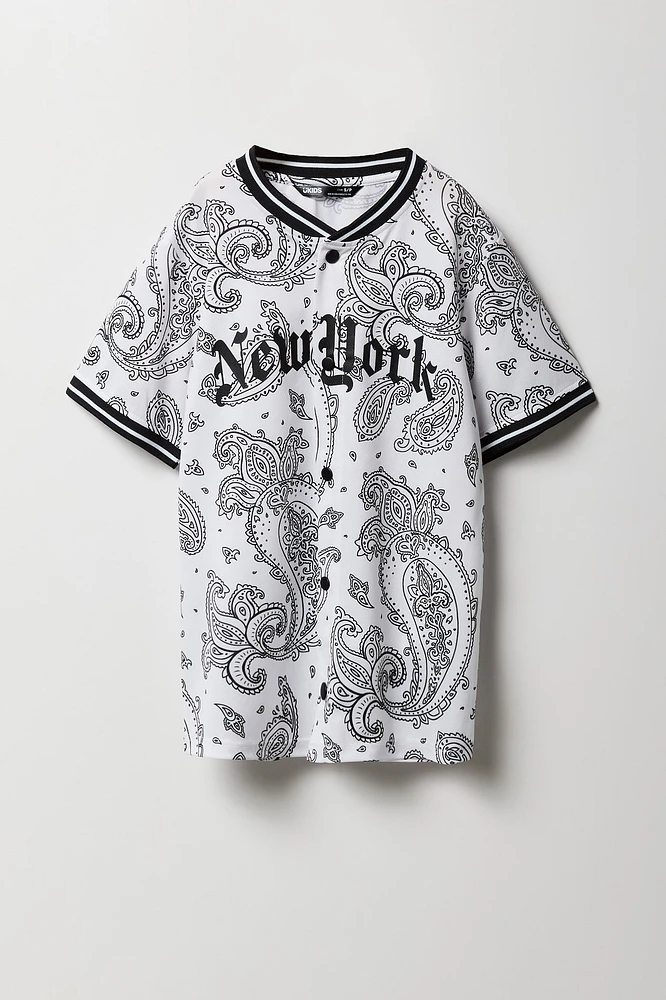 Boys Printed Mesh Jersey