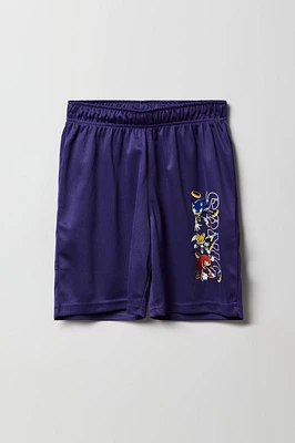 Short Active en filet à imprimé Sonic the Hedgehog pour garçon