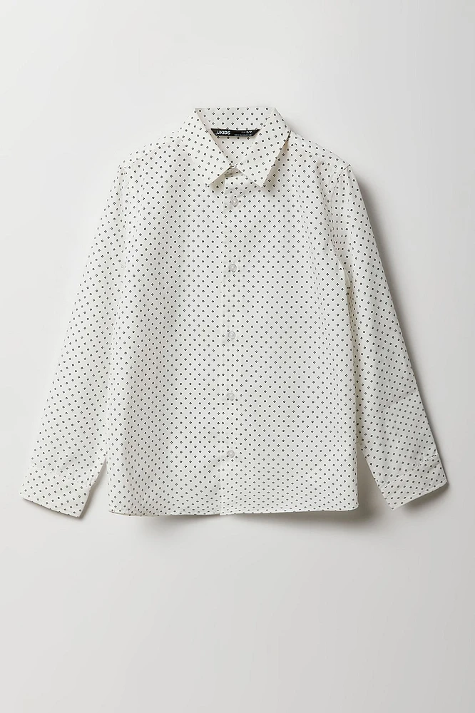 Boys Poplin Dress Shirt