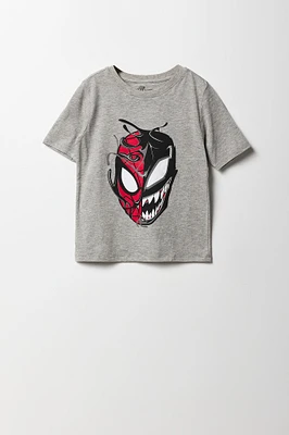 T-shirt à imprimé Spiderman VS Venom pour enfants