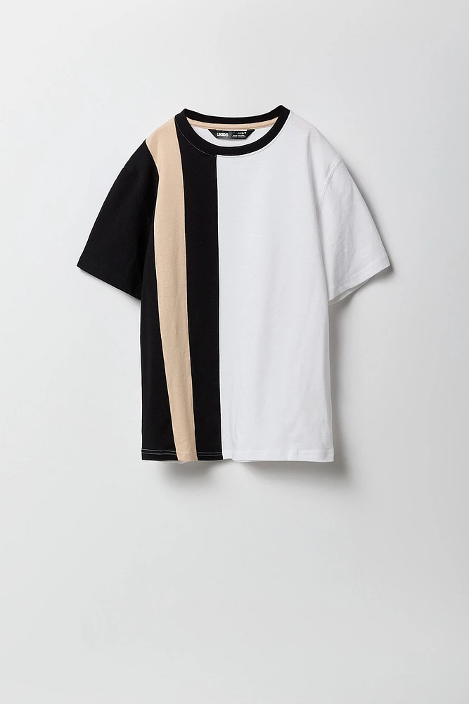 T-shirt rayé avec blocs de couleurs pour garçon