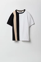 T-shirt rayé avec blocs de couleurs pour garçon