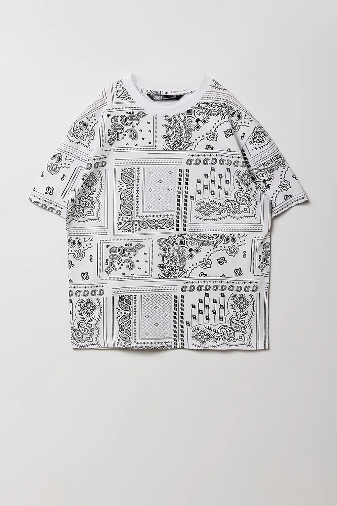 T-shirt avec motif bandana pour garçon