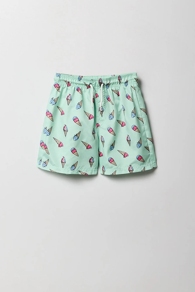 Boys Printed Swim Short