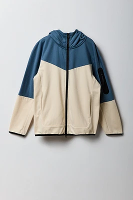 Boys Active Colourblock Zip-Up Hoodie