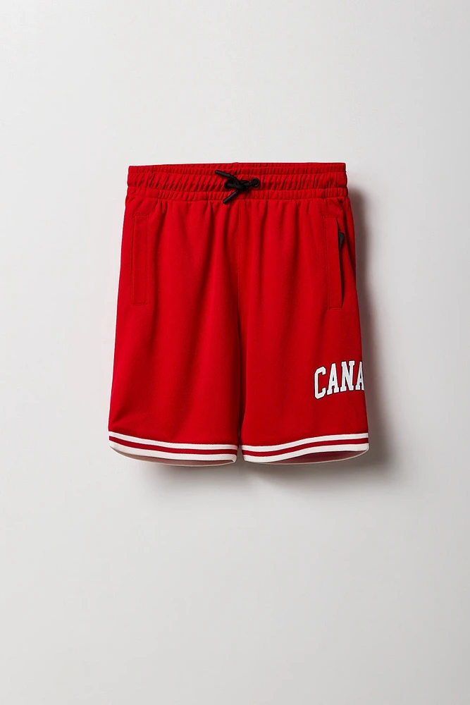 Boys Canada Graphic Mesh Short