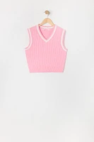 Veste en tricot torsadé pour fille