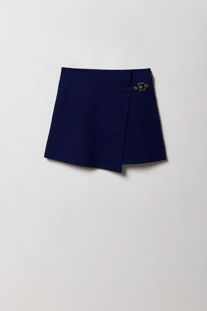 Girls Buckled Wrap Skort