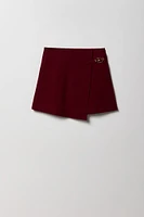 Jupe-short croisée avec boucle pour fille