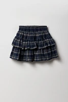 Jupe-short volantée à carreaux pour fille