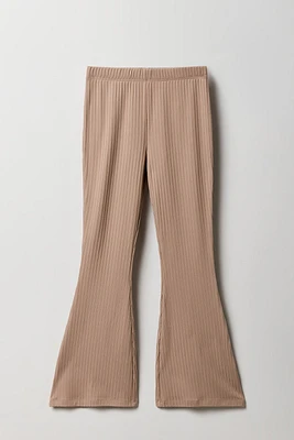 Legging côtelé à jambe évasée pour fille