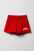 Girls Active Graphic Fleece Short