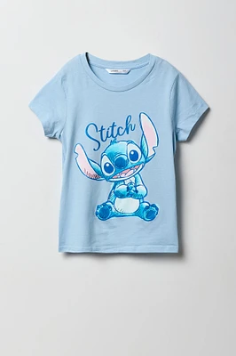 T-shirt à imprimé Stitch pour filles