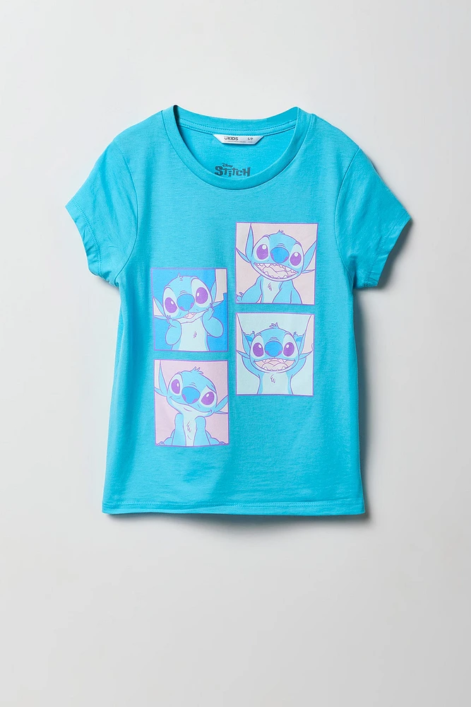 T-shirt à imprimé Stitch Photos pour filles