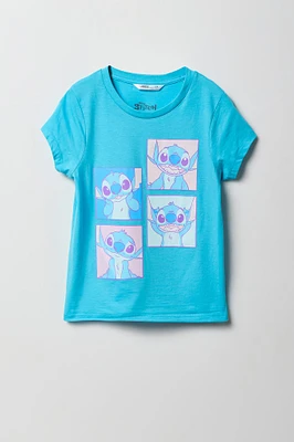 T-shirt à imprimé Stitch Photos pour filles