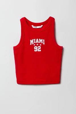 Girls Graphic Ribbed Tank