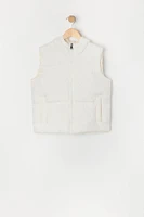 Veste bouffante à capuchon pour fille