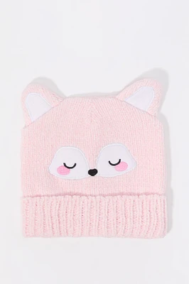 Girls 3D Fox Beanie