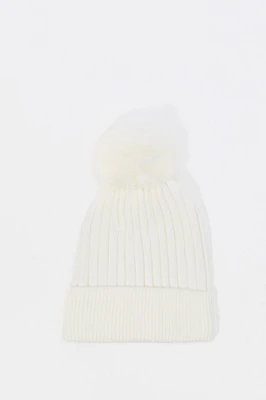 Girls Knit Pom Beanie