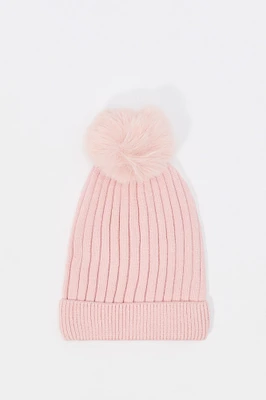 Girls Knit Pom Beanie