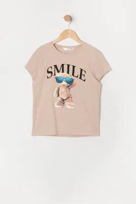 T-shirt à imprimé Smile pour fille